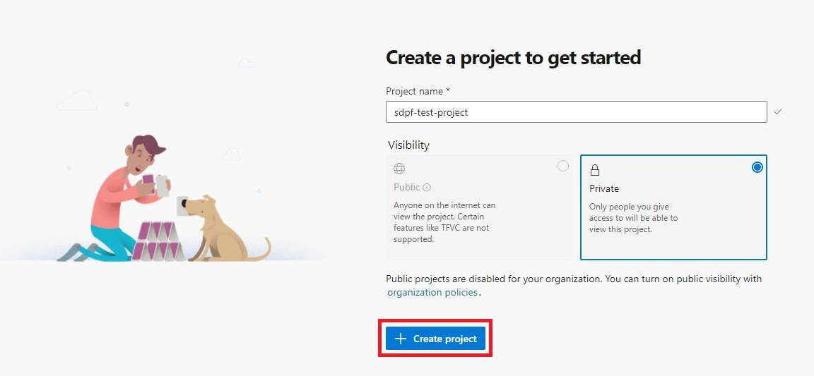 DevOps利用開始 - Create project